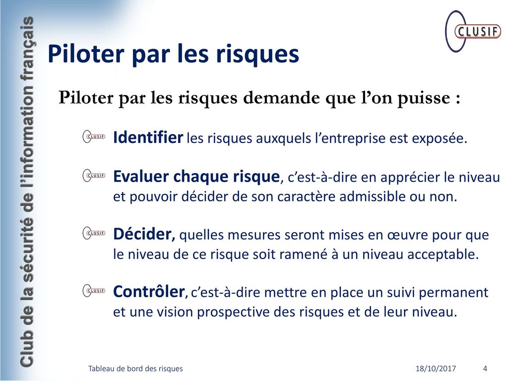 Tableau de bord des risques ppt t l charger